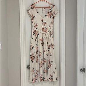 Free People-white floral maxi dress.